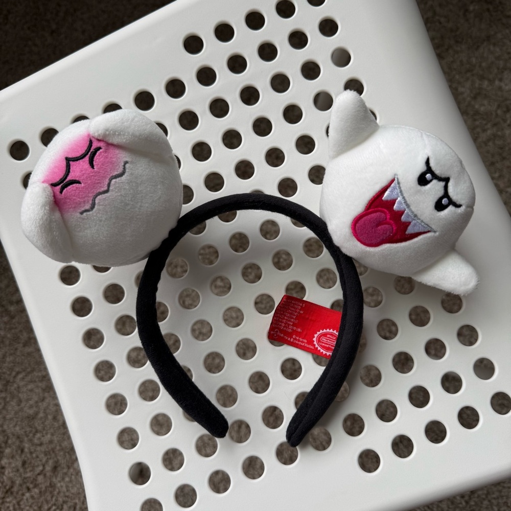 Nintendo Boo Ghost Plush Headband - White and Pink